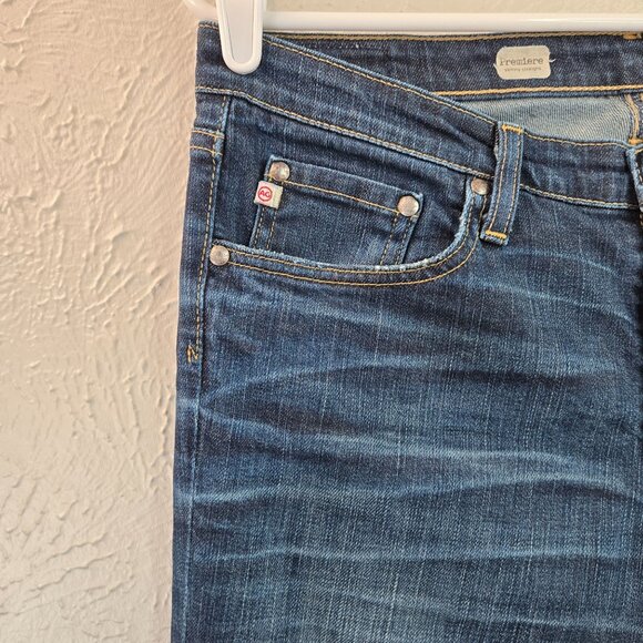 AG Skinny Straight Jeans Size 31 High Rise Dark Blue Wash Casual Stretch Denim - Picture 13 of 13